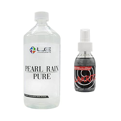 LIQUID ELEMENTS Pearl Rain Pure Shampoo 1 L + Smellow Lakritz Innenraumduft