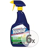 Roundup Rasen-Unkrautfrei AF Anwendungsfertig Unkrautvernichter Sparpaket, 6 x 1 Liter + Zeckenzange mit Lupe