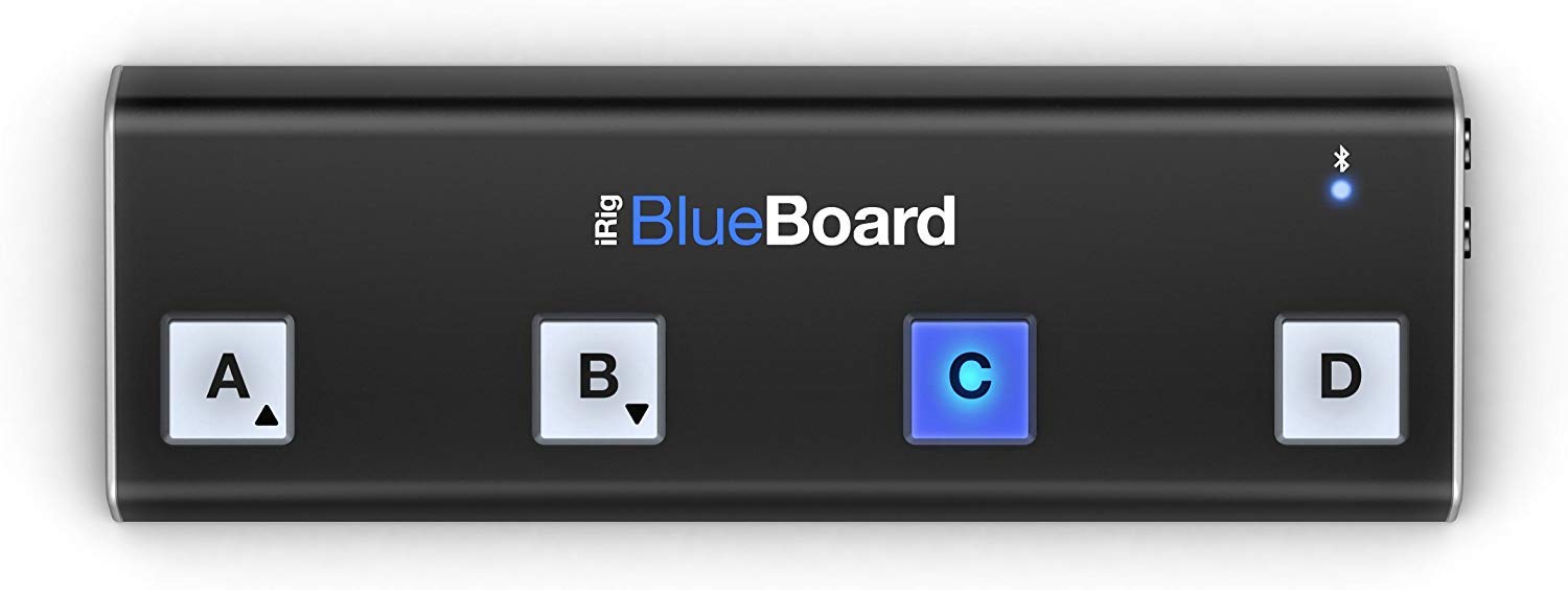 IK Multimedia iRig BlueBoard Bluetooth MIDI Pedalboard Kontroller für Apple iPhone/iPod/iPad und Mac, schwarz