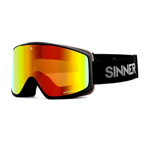 Sinner Sin Valley Matte Black (+Bonus Lens) Goggle double orange oil + doubl