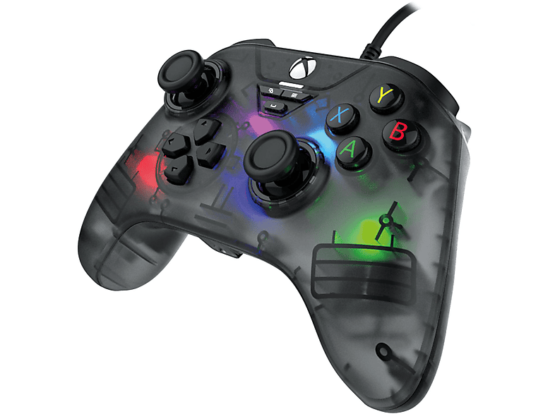 SNAKEBYTE GAMEPAD RGB X Gaming-Contoller Transparent-Grau für Xbox Series S, X, PC