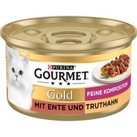 Purina Gourmet Katzenfutter Gold Feine Komposition mit Ente & Truthahn 85 g