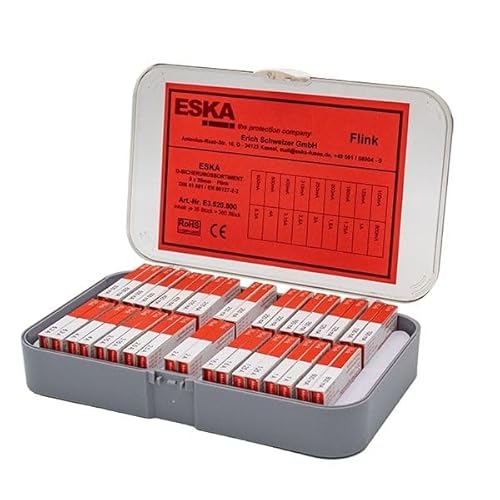 ESKA Feinsicherung-Sortiment (Ø x L) 5 mm x 20 mm Flink -F- Inhalt 360 Teile
