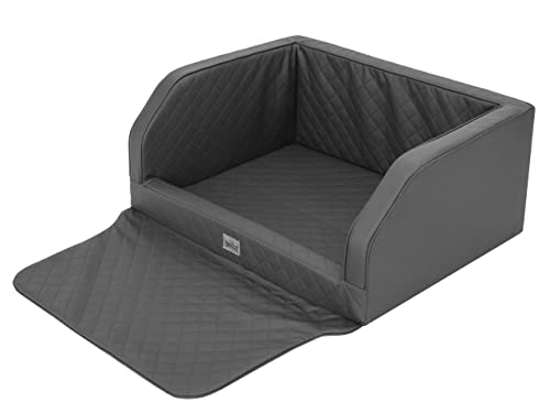 Sales Core Haustier-Reisebett, perfekt für den Kofferraum eines Autos, mit Autoschutzmaterial und hohen Seiten. Multifunktionales Haustierbett mit Schutzdecke.