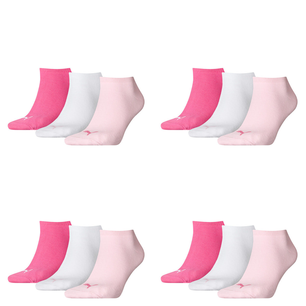 12 Paar Puma Sneaker Invisible Socken Gr. 35 - 49 Unisex für Damen Herren Füßlin...