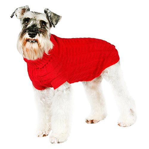 UrbanPup Waffelpiqué rot Strukturierte Strick Pullover