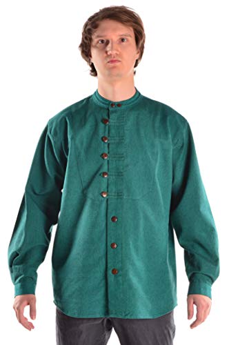 HEMAD Trachtenhemd Ache grün L - Baumwoll-Hemd
