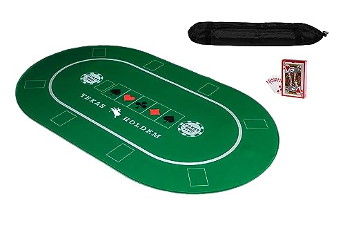 KrockaZone - XXL Premium Pokermatte 1000 x 600mm + Tragetasche - Profi Poker Unterlage für Pokertisch-Auflage - Deluxe Pokerteppich, Tischunterlage, Pokertuch