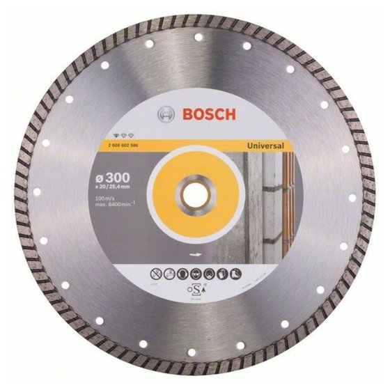 Bosch - Diamanttrennscheibe Standard for Universal Turbo, 300 x 20,00/25,40 x 3 x 10