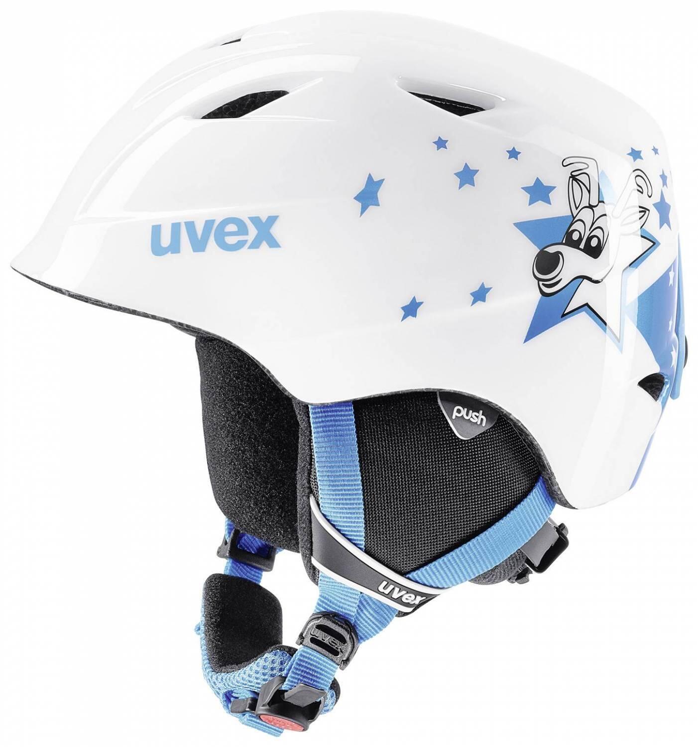 uvex Kinderskihelm Airwing 2 (48-52 cm, 18 blue star)