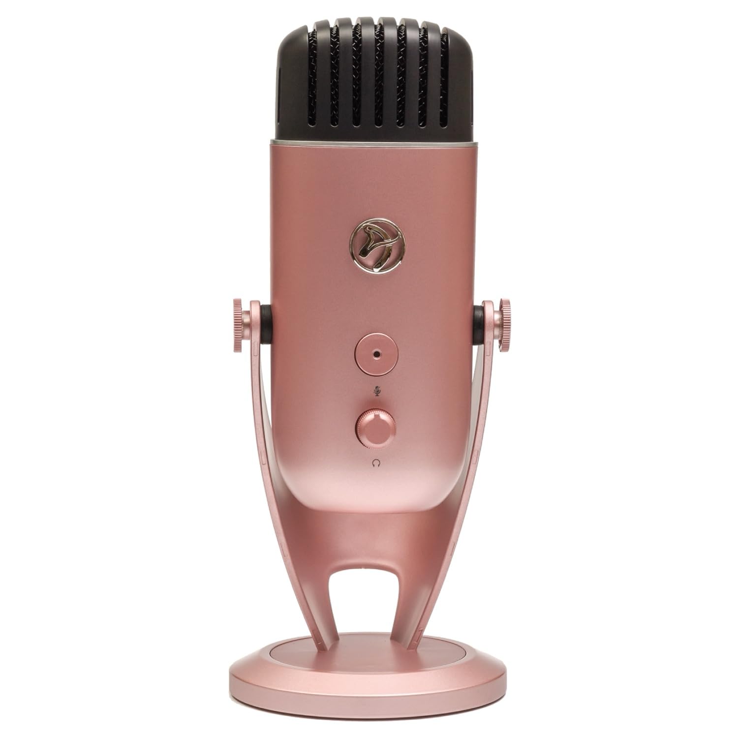 Arozzi Colonna Professional USB Condenser Microphone for PC, Mac, Gaming, Recording, Streaming, Podcasting on PC, Desktop Mic with Multi Pick-up Patterns - Rose Gold