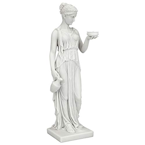 Design Toscano Göttin der Jugend - Statue aus kunstharzgebundenem Marmor, Maße: 7,5 x 10 x 29 cm