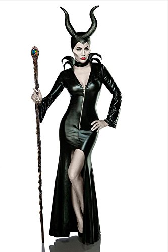 Mask Paradise Halloween Damen Kostüm Mistress of Evil aus Polyamid in der Farbe Schwarz, Gr. XL, 80014-002-027