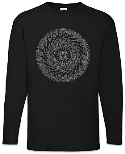 Urban Backwoods Mandala III Herren Langarm T-Shirt Schwarz Größe 2XL