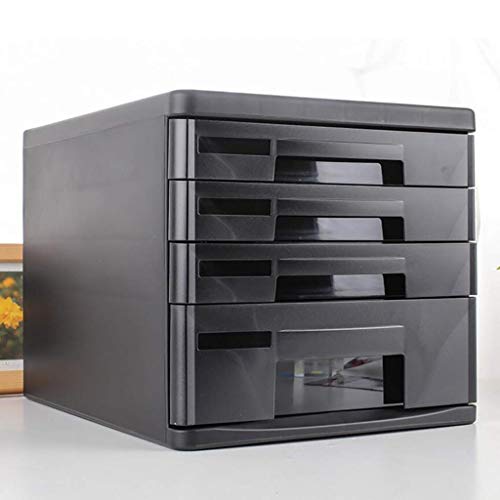 FACAIA Aktenschränke Desktop, 4-lagige Schubladen-Aufbewahrungsbox, Desktop Organizer Home Office-Archiv Aktenschrank-Bücherregal