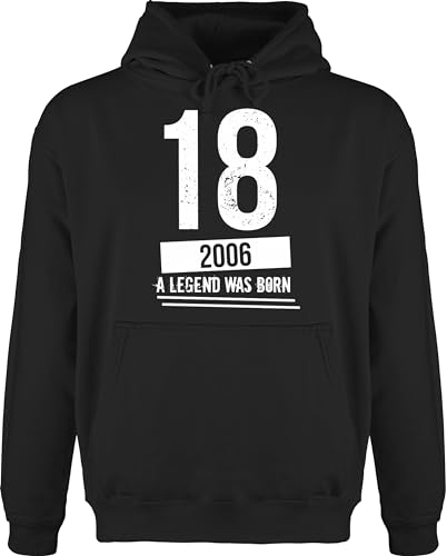 Shirtracer Geburtstag - 18 Geburtstag Jungs 2001 - Vintage Motiv - L - Schwarz - JH001 - Herren Hoodie