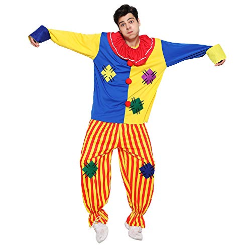 EraSpooky Erwachsene Herren Verrückt Circus Clown Unheimlich Halloween Kostüm