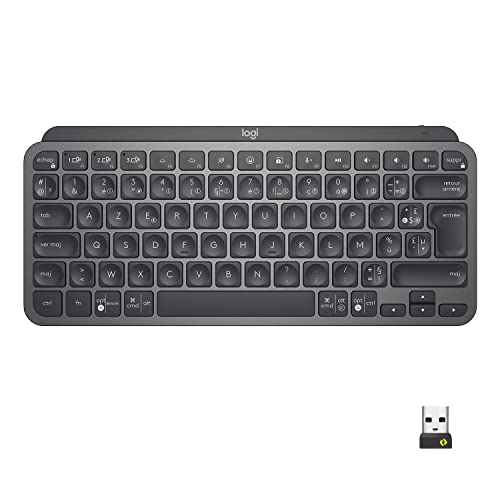 Logitech MX Keys Mini for Business kabellose beleuchtete Tastatur, Französisches AZERTY-Layout - Grau