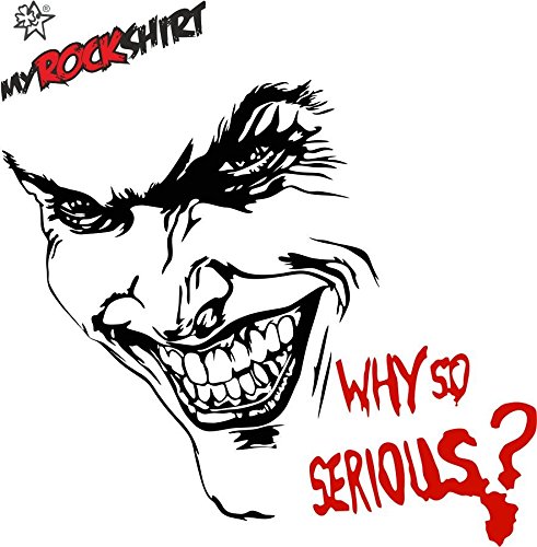 SET Joker Batman + Schriftzug Why so serios? ca. 50x30 cm Aufkleber Sticker Motorhaube