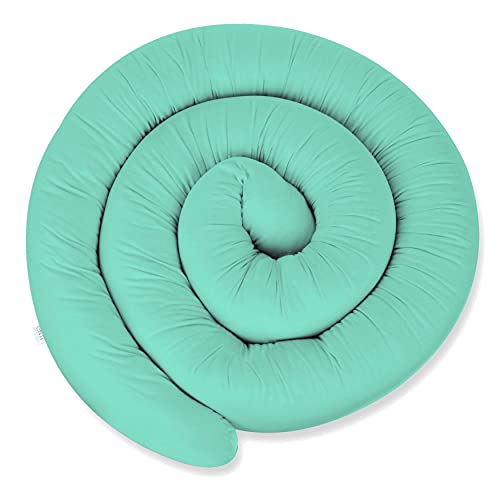 XL 155 cm Bettschlange für Allergiker Bettkissen Stillkissen Bettrolle Zierkissen Bettumrandung Schlange Handmade 100% Baumwolle ekmTRADE (155 cm, 26)