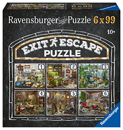 Ravensburger Puzzle 80576 80576-Das Wolfsrudel/Der magische Wald-2x Exit Puzzle für Erwachsene und Kinder von 9 bis 99 Jahren