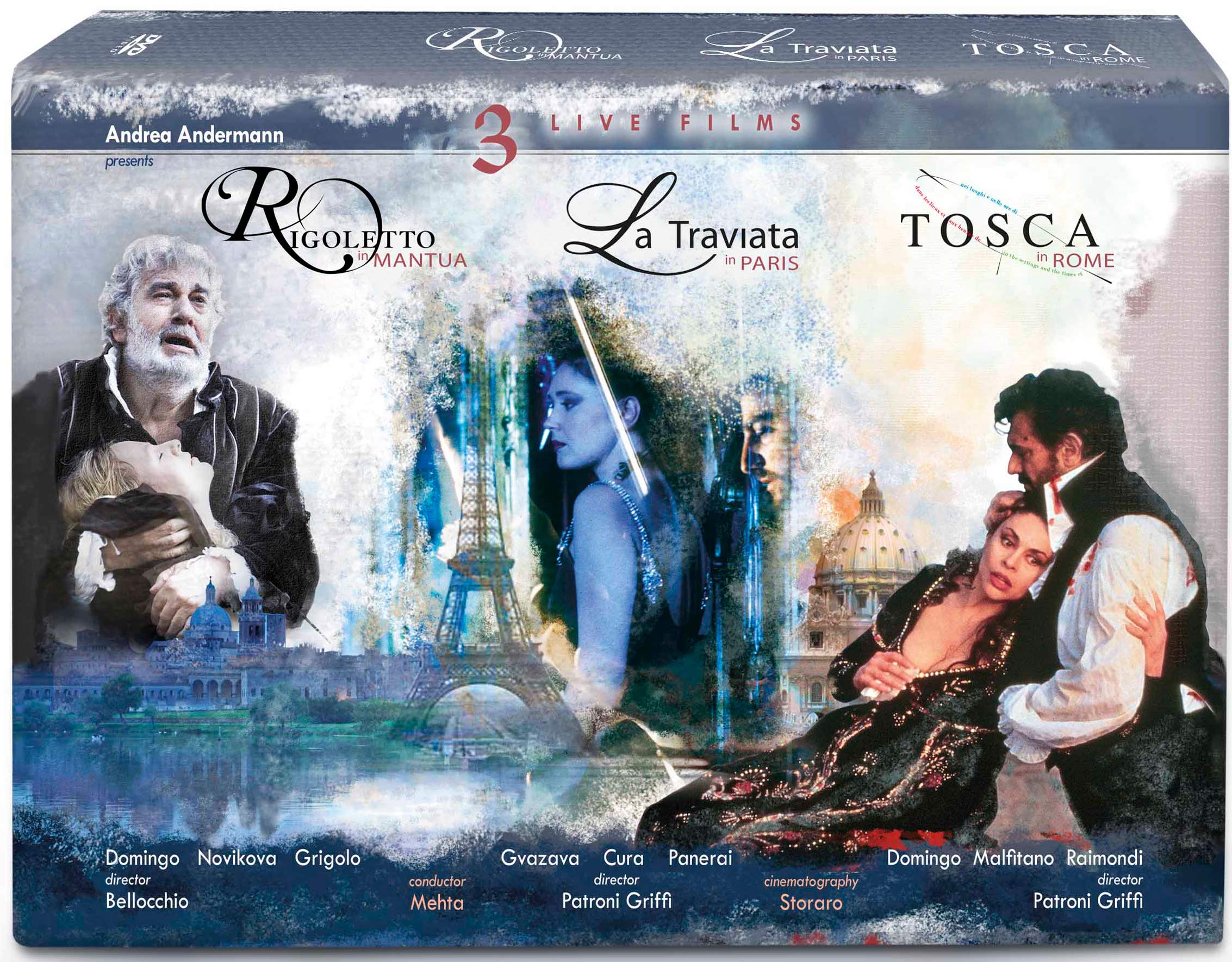 La Traviata, Rigoletto & Tosca [4 DVDs]