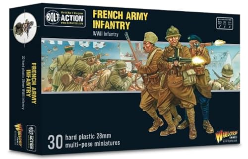 Warlord Games Französische Armee-Infanterie – 28 mm Skala Kunststoff-Miniaturen für Bolzenaktion, sehr detaillierte Miniaturen des Zweiten Weltkriegs für Tisch-Kriegsspiele