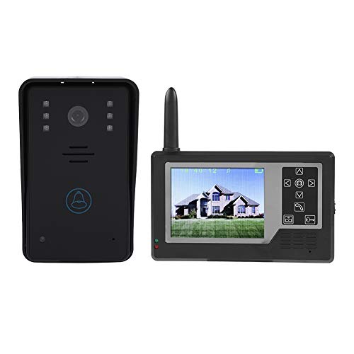 ASHATA Video-Türgegensprechanlage, 2,4G Türklingel Intercom System Türsprechanlage mit 3,5 Zoll 1/2 Monitor,HD-Kamera Wireless Video-Türklingel Videogegensprechanlage mit Nachtsicht EU(1 Monitor)