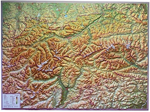Tirol, Reliefkarte 1:325.000: Tiefgezogenes Kunststoffrelief