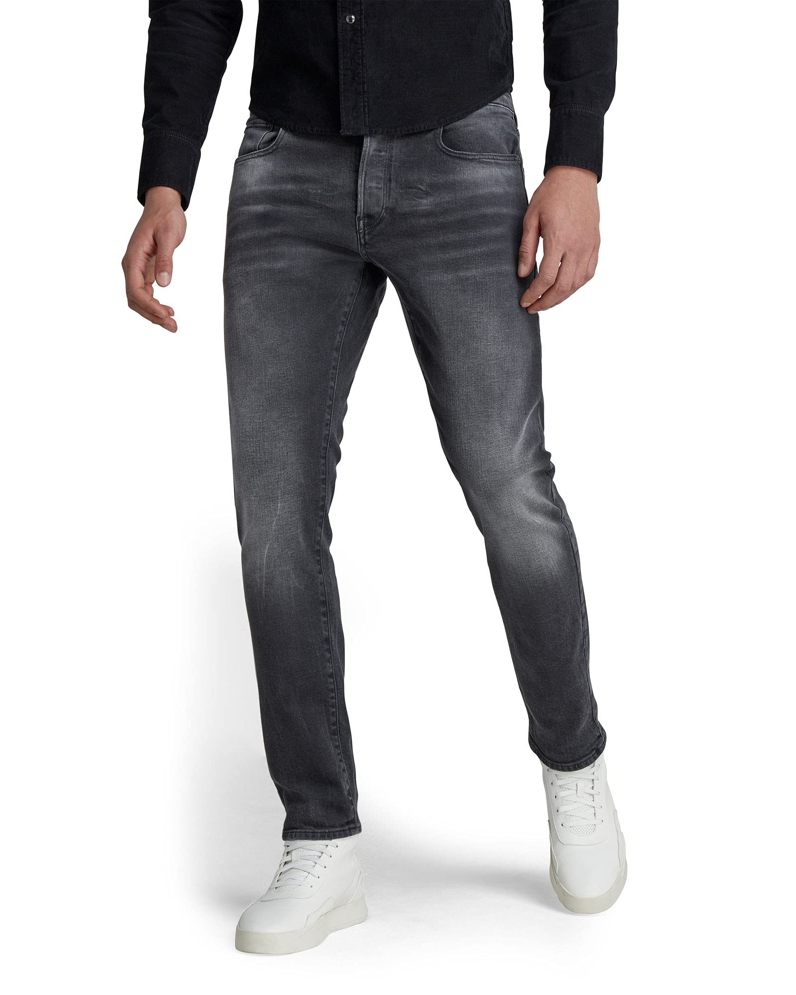 G-STAR RAW Herren 3301 Slim Jeans, Schwarz (antic charcoal 51001-B479-A800), 38W / 36L