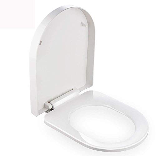 WC-Sitz-kompatibler WC-Sitz mit Mute-Schnellverschluss, oben montierte Demontage in einer Sekunde, extrem widerstandsfähiger WC-Deckel für WC in U/V/O-Form,White-C