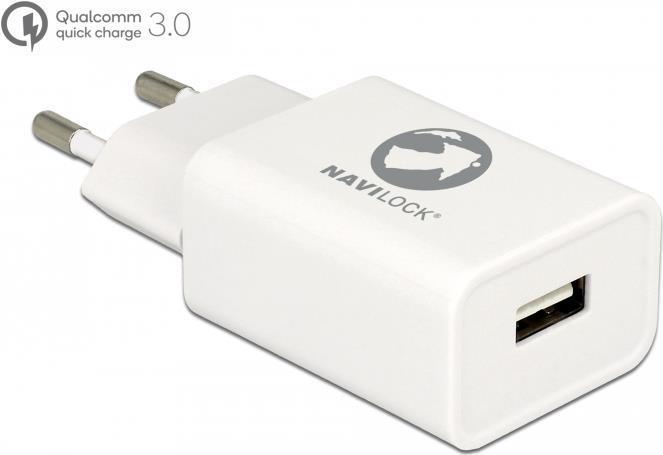NaviLock 62969 Ladegerät 1 x USB Typ-A mit Qualcomm Quick Charge 3.0 Weiß