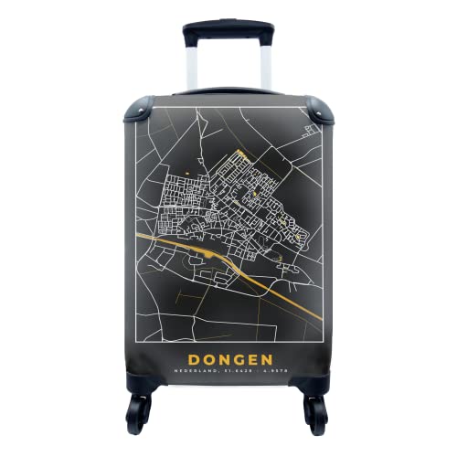 Koffer - 35x55 cm - Dongen - Stadtplan - Gold - Karte - Niederlande
