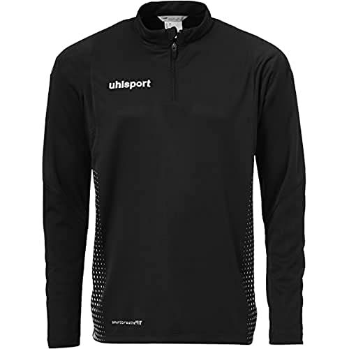 uhlsport Herren Score 1/4 Zip Top Sweatshirt, schwarz/Weiß, M
