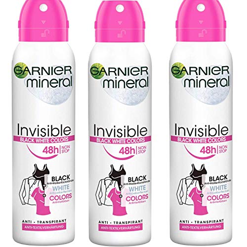 150ml Garnier Mineral Invisible Black White Colors 48h NON STOP Anti Transpirant 4er Pack (4x150ml)