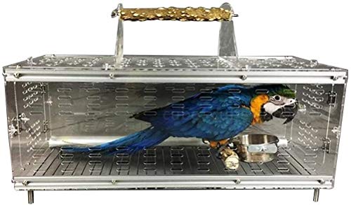 Vogelkäfig Reise-Papageienkäfig, Geschenk für Vogelliebhaber Vogelkäfige im Freien, Papageienkäfige für draußen, Reise-Ara-Käfig (Silber 80 cm)