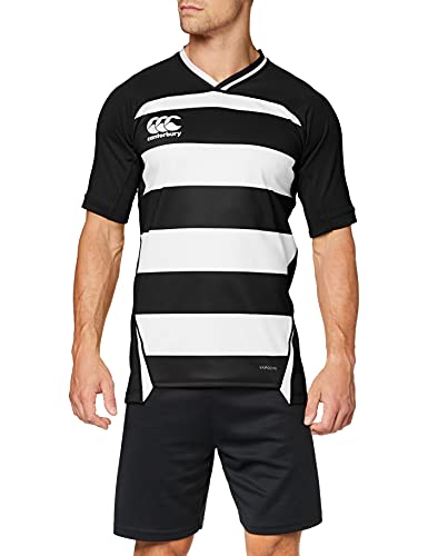 Canterbury Herren Rugby-Trikot Vapodri Evader Hooped L schwarz/weiß
