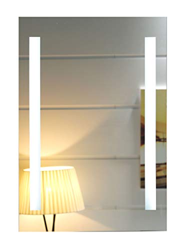 LED-Beleuchtung Badspiegel Badezimmerspiegel Hameln GS055N Lichtspiegel Wandspiegel Kaltweiß Tageslichtweiß IP44 (50 x 70 cm)
