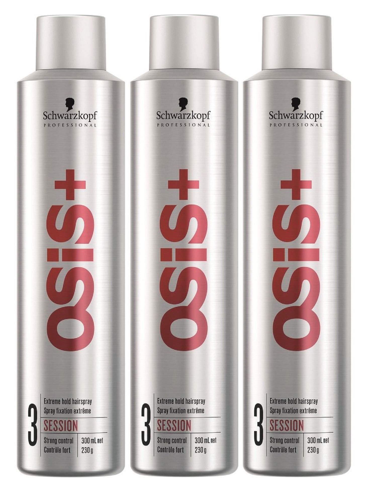 3er Session Haarspray 3 Osis Schwarzkopf Professional Extrem Hold 300 ml