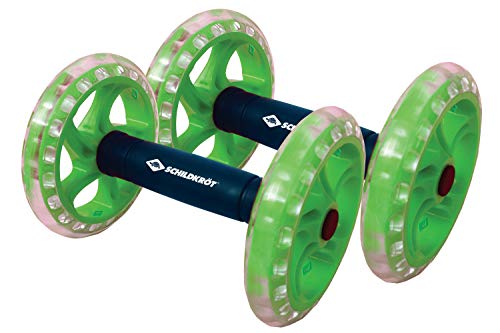 Schildkröt Fitness Dual Roller 2er Set, neue Version mit Kugellager, Core Wheel, Bauchtrainer, in 4-Farb Karton, 960147