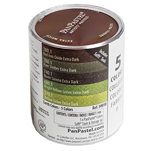 PanPastel 5 Farben Set – extra dunkle Erdfarben