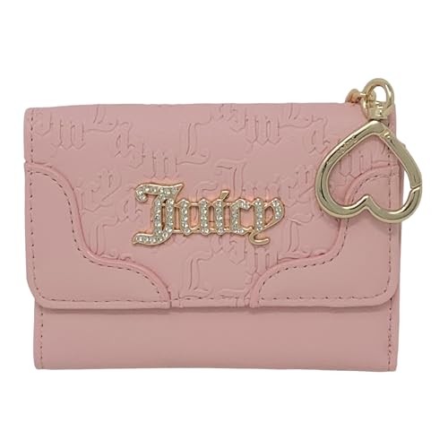 Juicy Couture Doppelseitige dreifach gefaltete Brieftasche, pink/strasssteine, Einheitsgröße, Juicy Couture Geldbörse