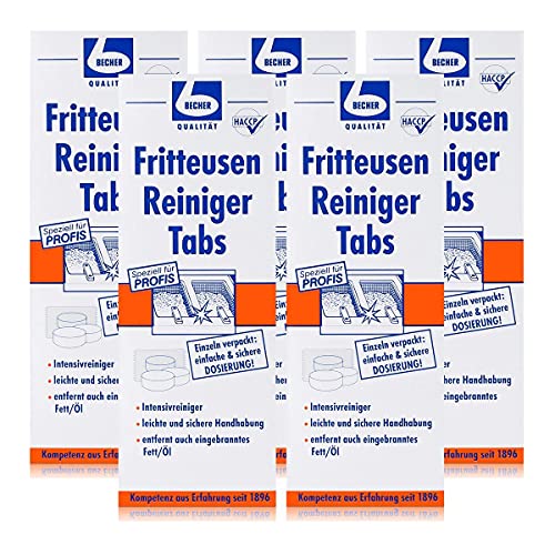 Dr. Becher Fritteusen Reiniger Tabs 500g - Kraftvolle Reinigung (5er Pack)