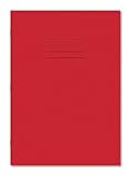 Hamelin A4 8 mm liniert und Rand 80 Seiten Heft – 50 Stück 80 rot