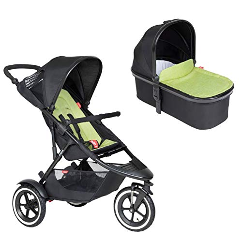 Phil&teds Sport Buggy mit Sitzeinlage apple + Babywanne (Carrycot) mit Abdeckung in der Farbe apple