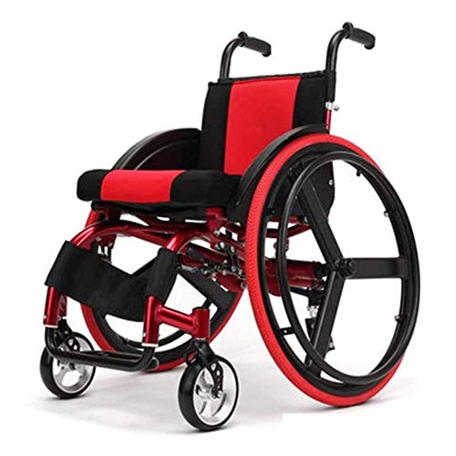 Selbstfahrender Rollstuhl, Sport Freizeit, Klappwagen Für Behinderte Ältere Menschen Tragbare Begleiter Rollstuhlfahrer 38 Cm Sitzbreite Abnehmbarer Freizeitsport (rot)