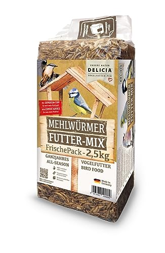 Delicia Mehlwürmer Futtermix 2,5kg Ganzjahresvogelfutter