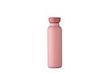Mepal - Isolierflasche Ellipse - Doppelwandige Thermo Wasserflasche - Thermosflasche für Unterwegs - 12 Stunden heiß & 24 Stunden kalt - Edelstahl - 500 ml - Nordic Pink