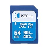 Keple 64GB SD Speicherkarte Quick Speed Speicher Karte for Sony Cyber Shot DSC-RX100, DSC-RX1, DSC-RX1R, DSC-TX20 SLR Kamera | 64GB Storage Class 10 UHS-1 U1 SDXC Card for HD Videos & Photos