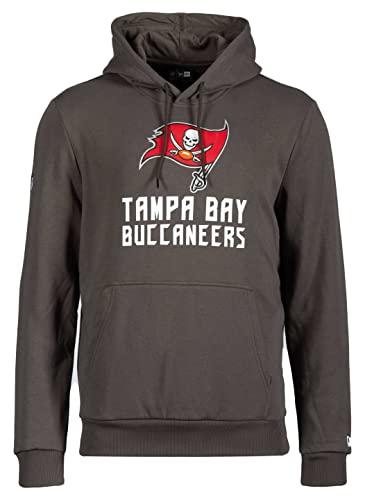 New Era - NFL Tampa Bay Buccaneers Team Logo and Name Hoodie - Dunkelgrau Farbe Dunkelgrau, Größe XS